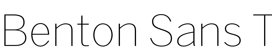 Benton Sans Thin Yazı tipi ücretsiz indir